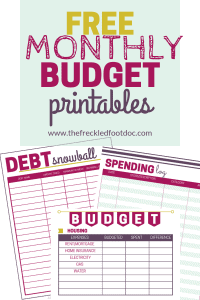 Free Monthly Budget Printables
