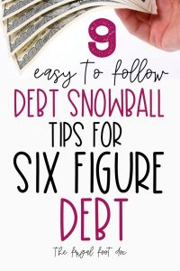 Easy to follow debt snowball tips for six figure debt. How to use Dave Ramsey's Debt Snowball for large debt. Does the Dave Ramsey debt snowball work for paying off large debt fast? #daveramsey #debtsnowball #debtpayoff