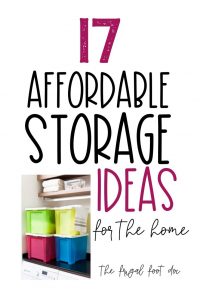 Affordable storage ideas to organize your home on a budget. Tips to organize your small home on a budget. How to organize small spaces on a tight budget. #organizing #organize #homedecor #frugalliving