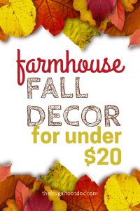 Fall Farmhouse Decor under  | Decorating for fall on a budget | Cheap Amazon fall home decor | #fall #farmhouse #homedecor