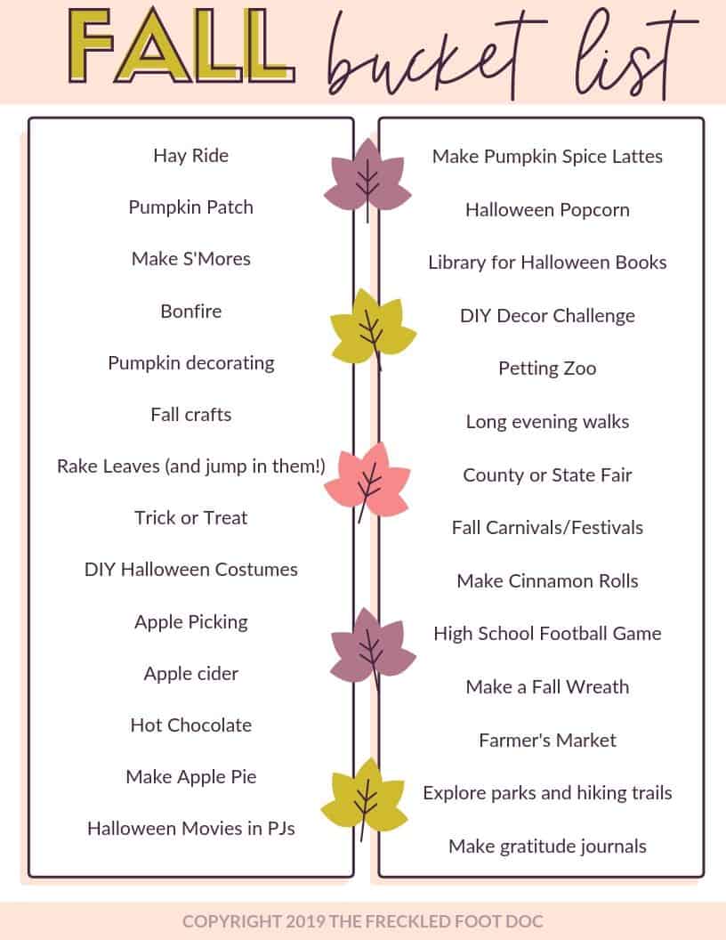 Fall Bucket List Ideas for families on a budget. How to enjoy the fall season when you're living on a budget. Cheap and easy fall activities for families and kids. #fall #fallbucketlist #frugalliving
