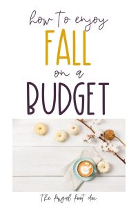 How to enjoy all the fall things when you're on a budget. Tips for living on a budget during the busy fall season with so many amazing fall fashion finds, fall home decor, and fall activities. How to budget for fall. #fall #frugalliving #halloween #budget