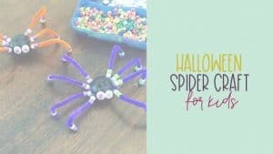 DIY Halloween Spider Craft for toddlers