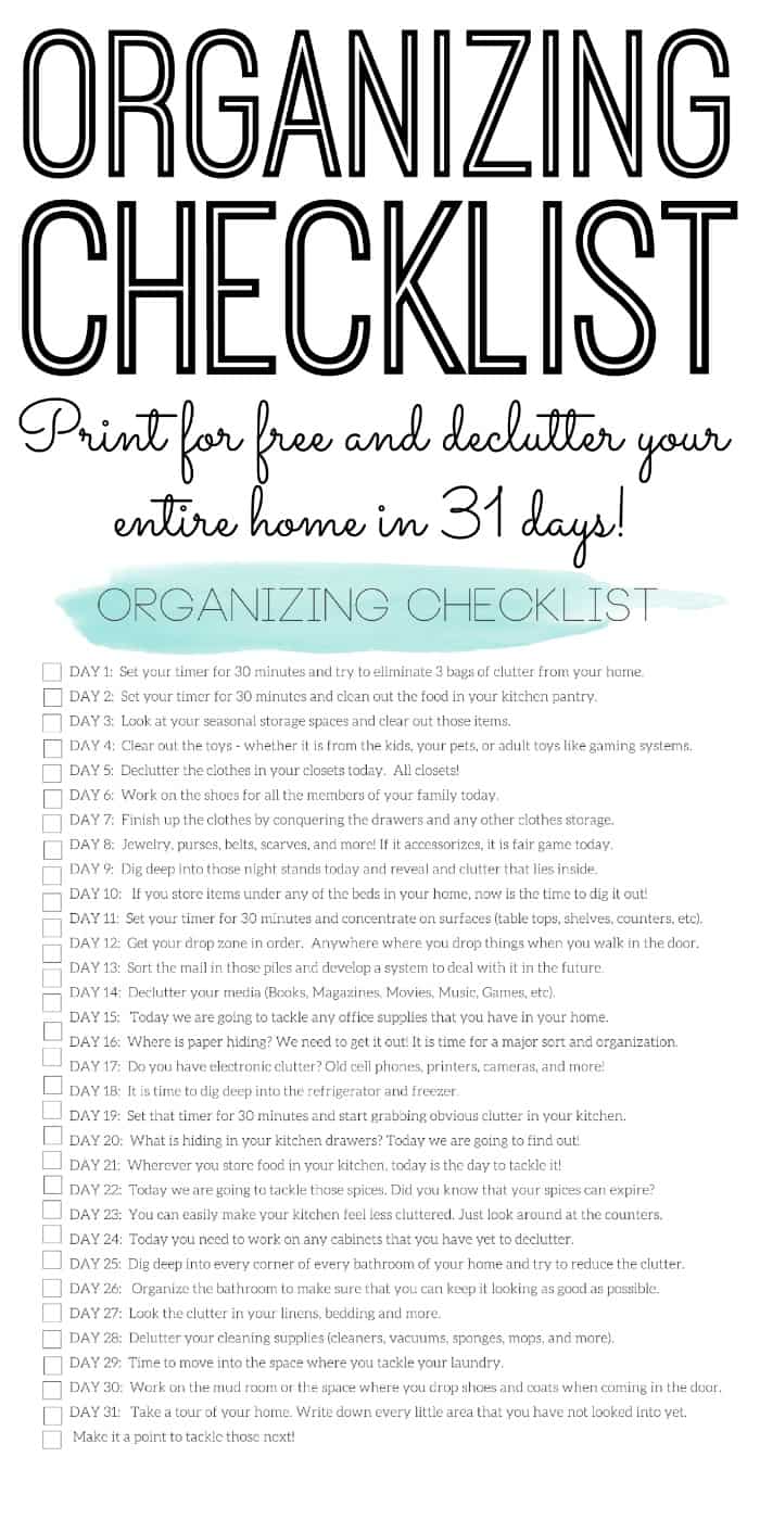 16 Decluttering Challenges With Free Printables Making Frugal FUN