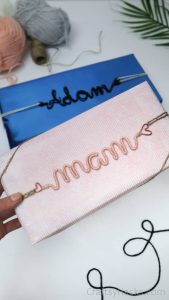 mothers day yarn wrapped wire words
