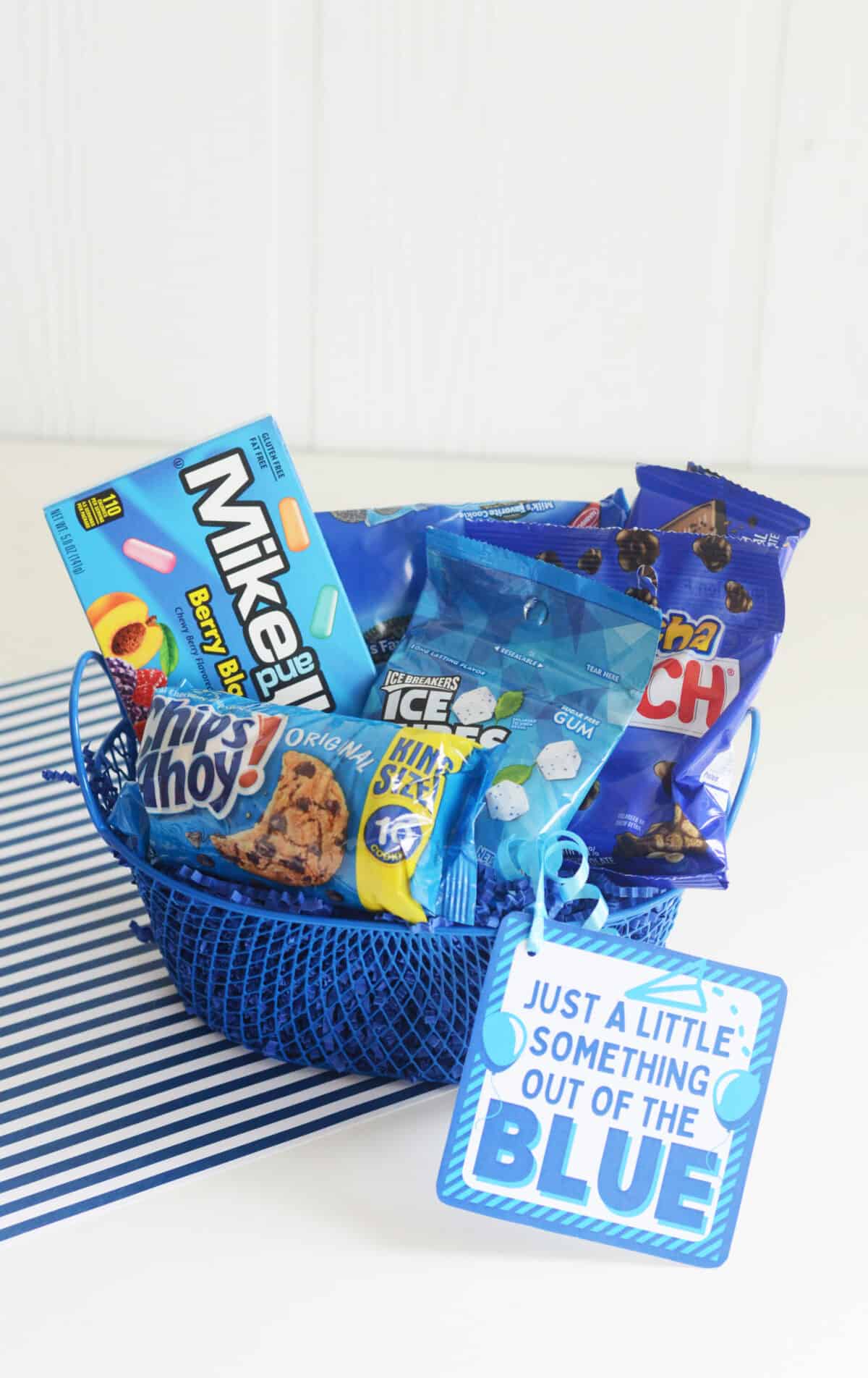 DIY BLUE GIFT BASKET Making Frugal FUN