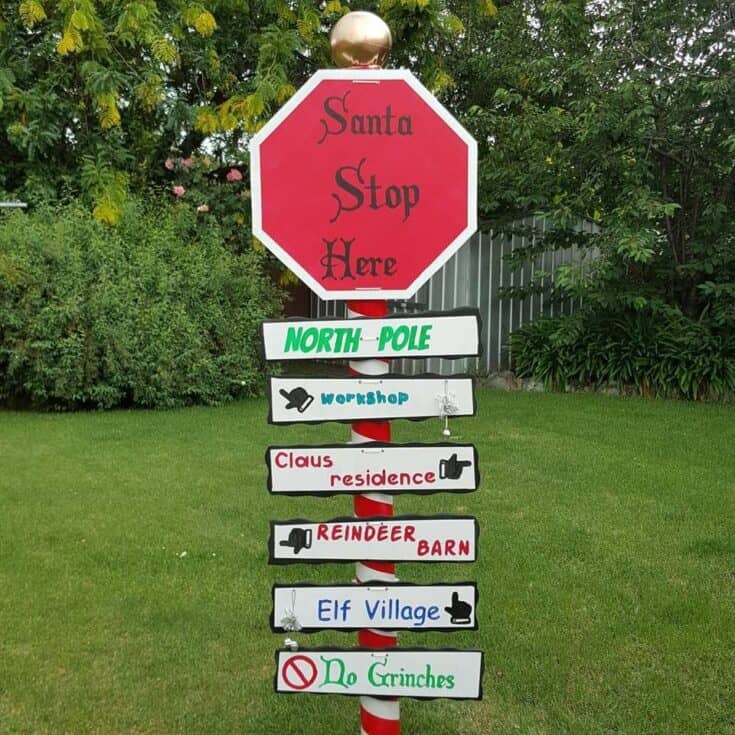 Image for DIY Outdoor Christmas Sign Post