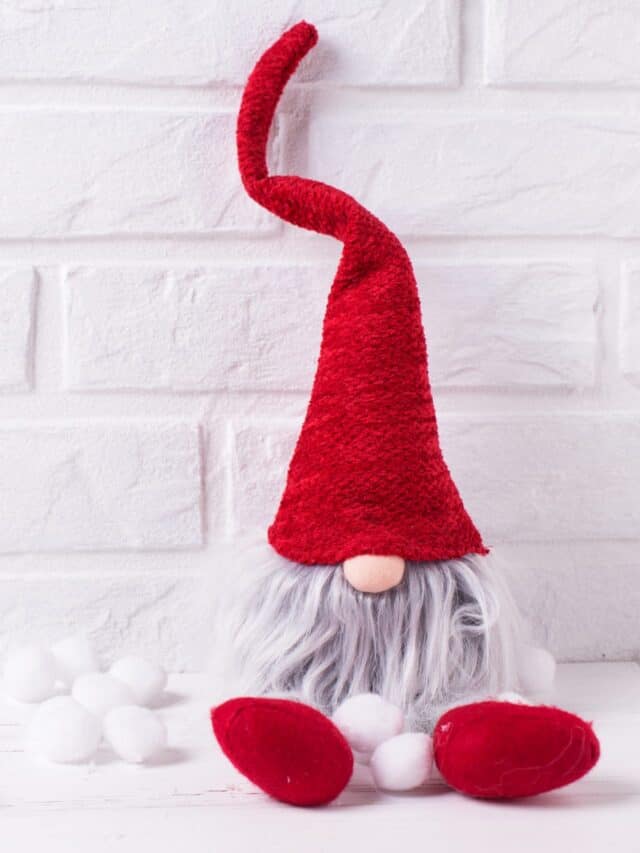 Decorative christmas elf or gnome