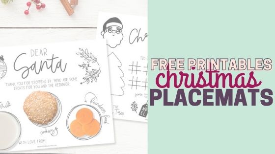 Free Printable Santa Christmas Placemat for Kids