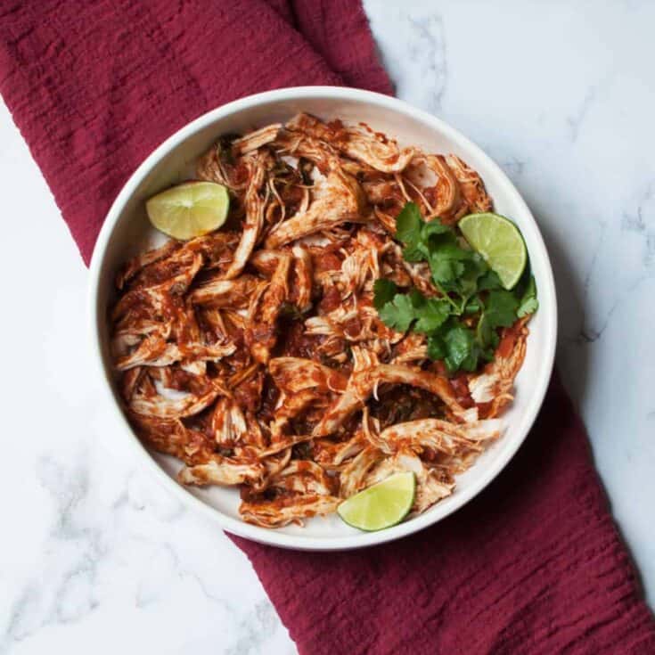 Image for Crockpot Cilantro Lime Chicken Tacos {easy toss & go recipe}