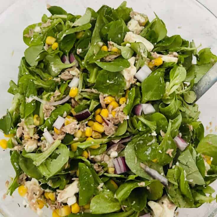 Image for Easy Tuna corn salad with greens