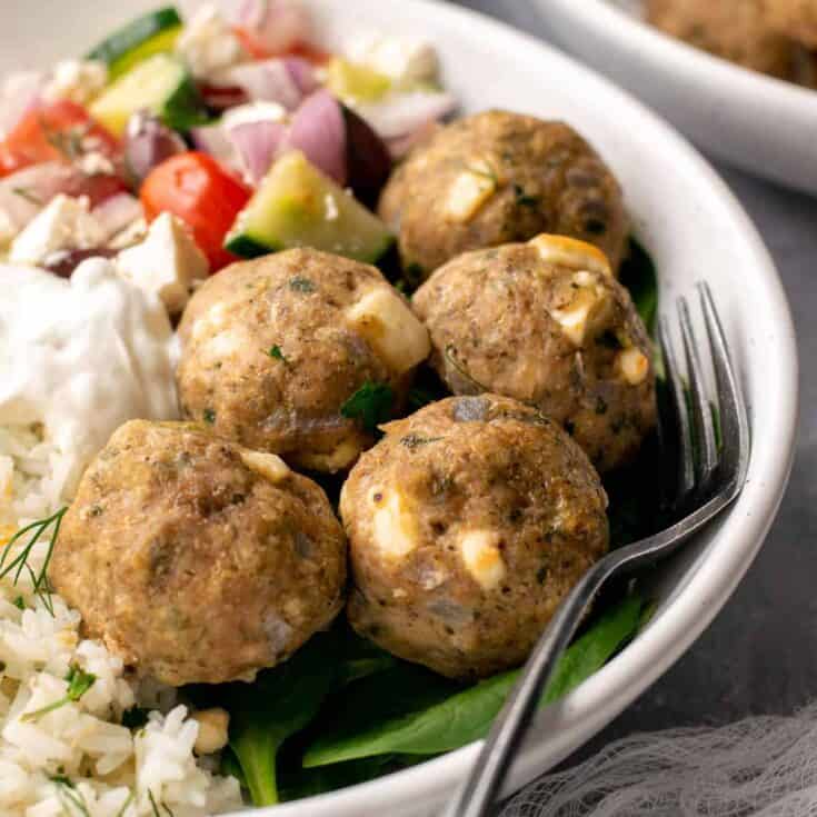 Image for Healthy Greek Chicken Meatballs