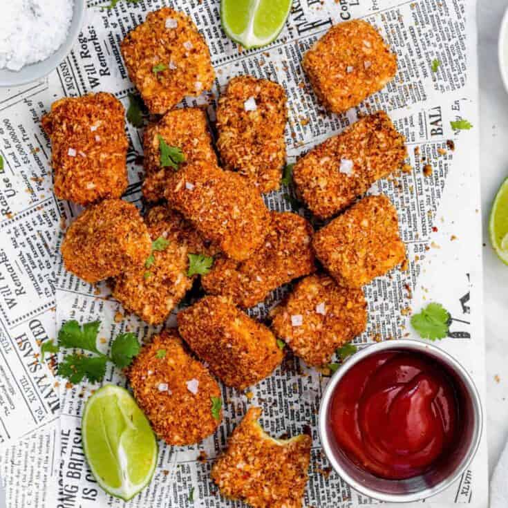 Image for Crispy Air Fryer Tofu Nuggets Recipe (Vegan)