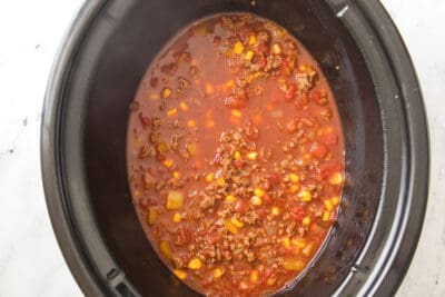 Taco Pasta in the slow cooker
