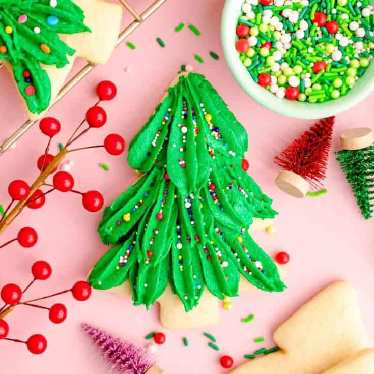 Image for Easy Frosted Christmas Tree Cookies