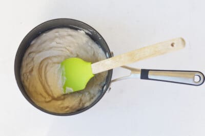 Mixing wet ingredients for making play dough