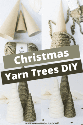 DIY Yarn Christmas Trees