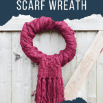 DIY winter scarf wreath