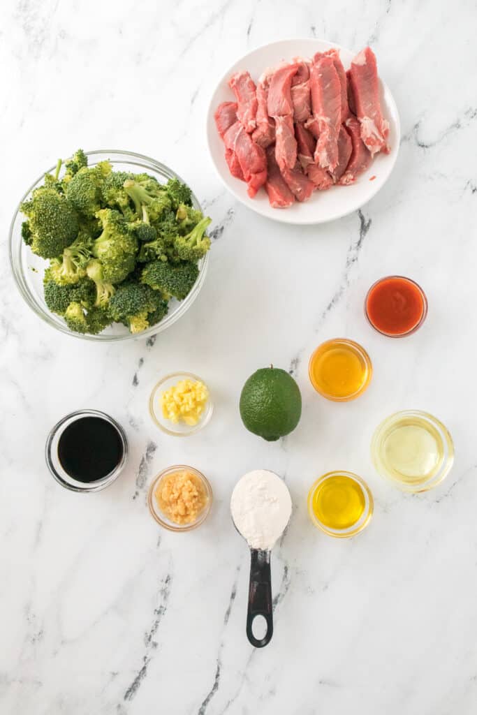 ingredients for beef and broccoli recipe