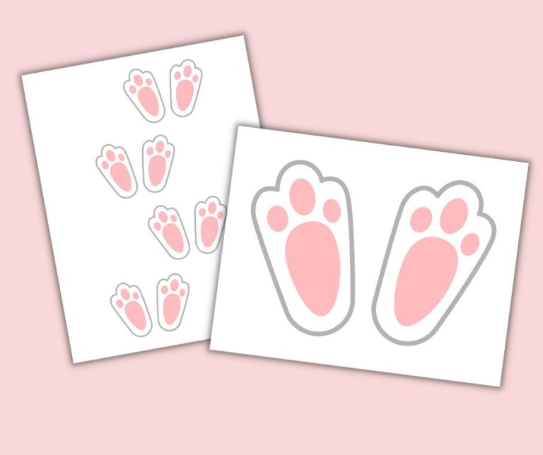 Free Easter Bunny Footprints Printables