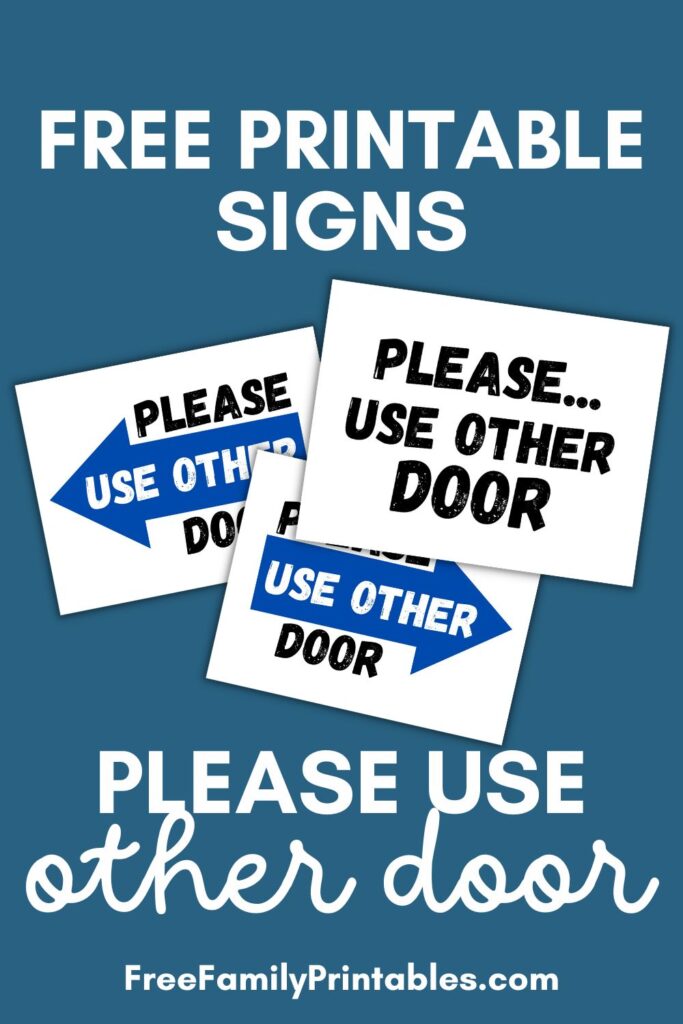 Please Use Other Door Printable Sign (Free Download) - Making Frugal FUN for Free Printable Name Door Signs