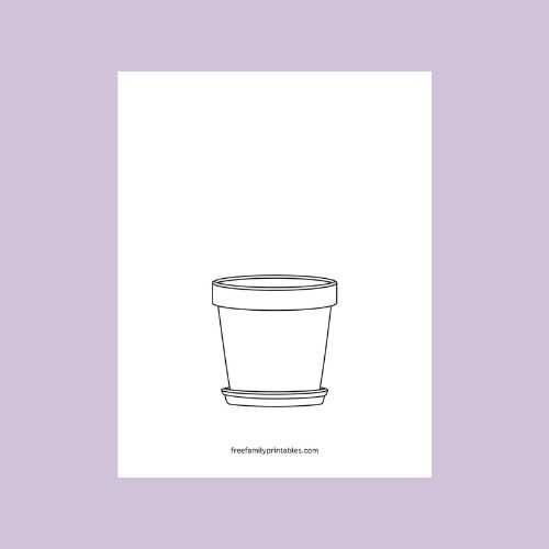 Flower pot coloring page