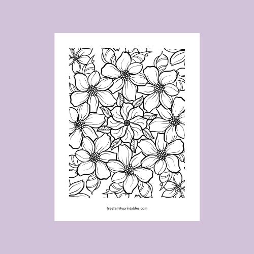 Mandala flower bouquet coloring page