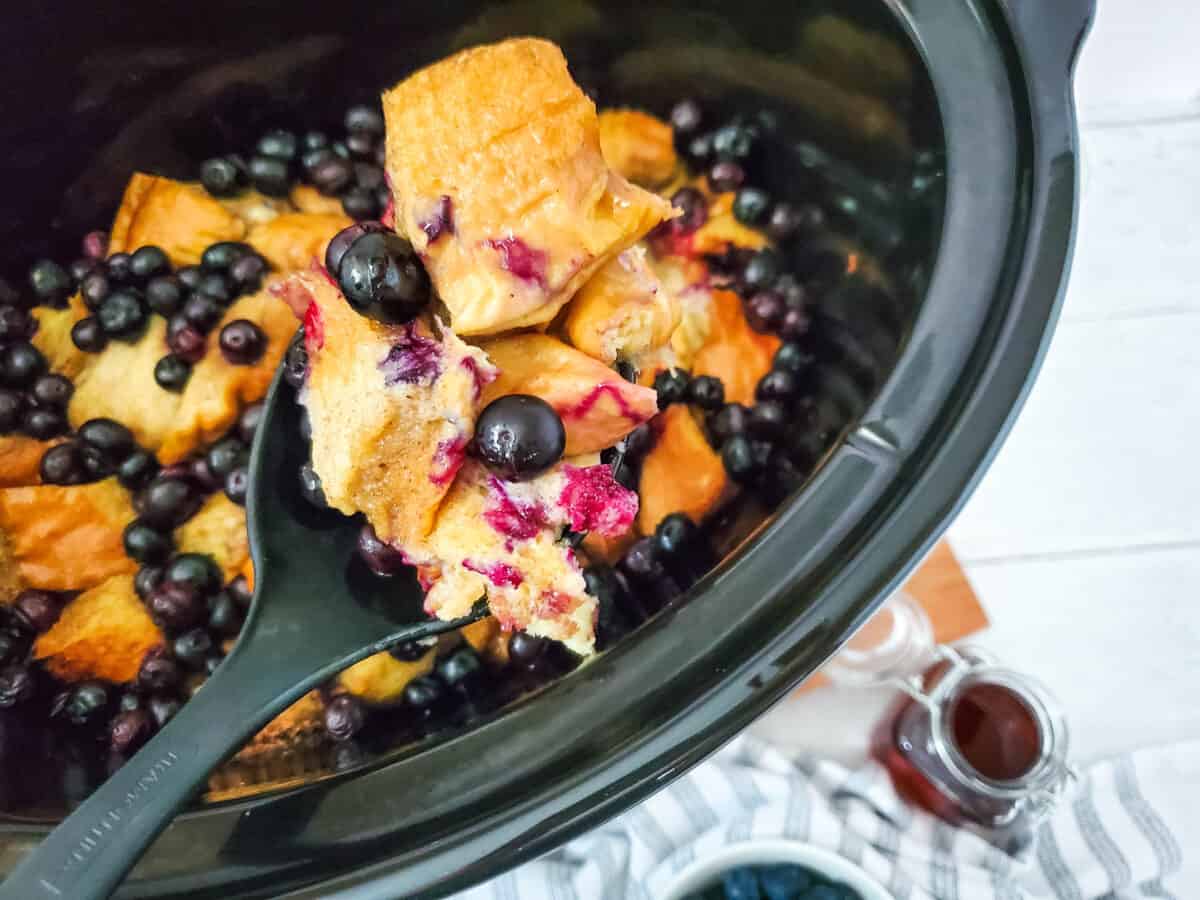 Overnight Crock Pot French Toast (Great for Christmas Morning) - Making