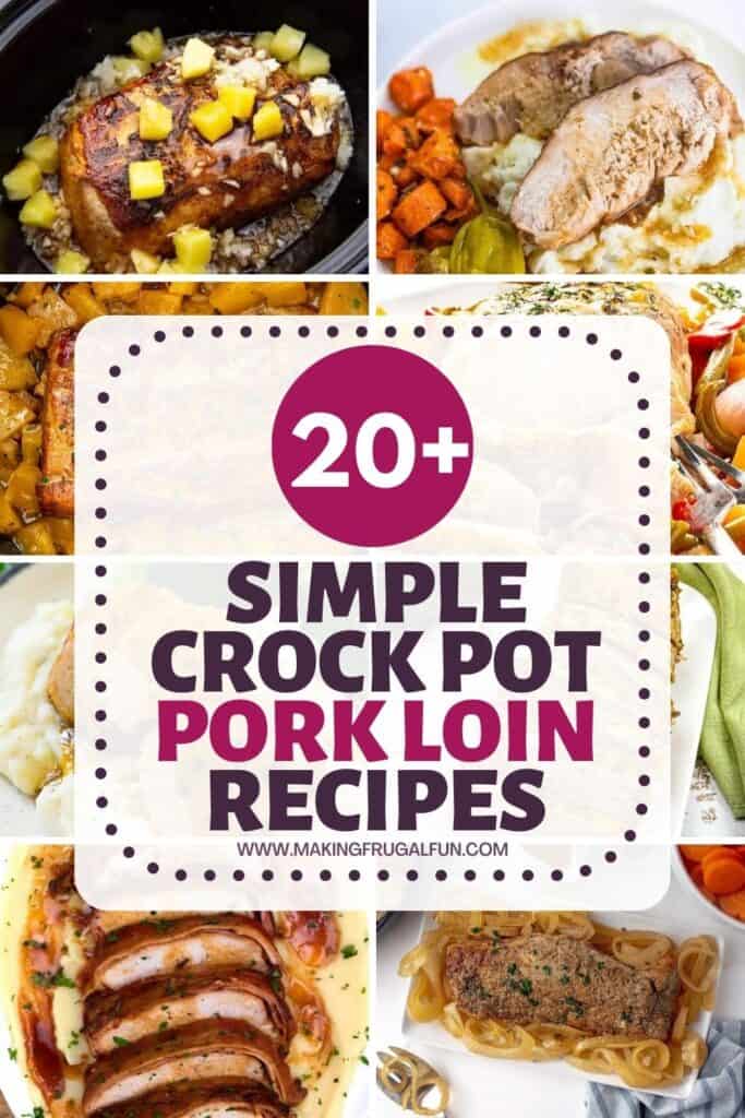 Round up image of simple pork loin crock pot recipes.