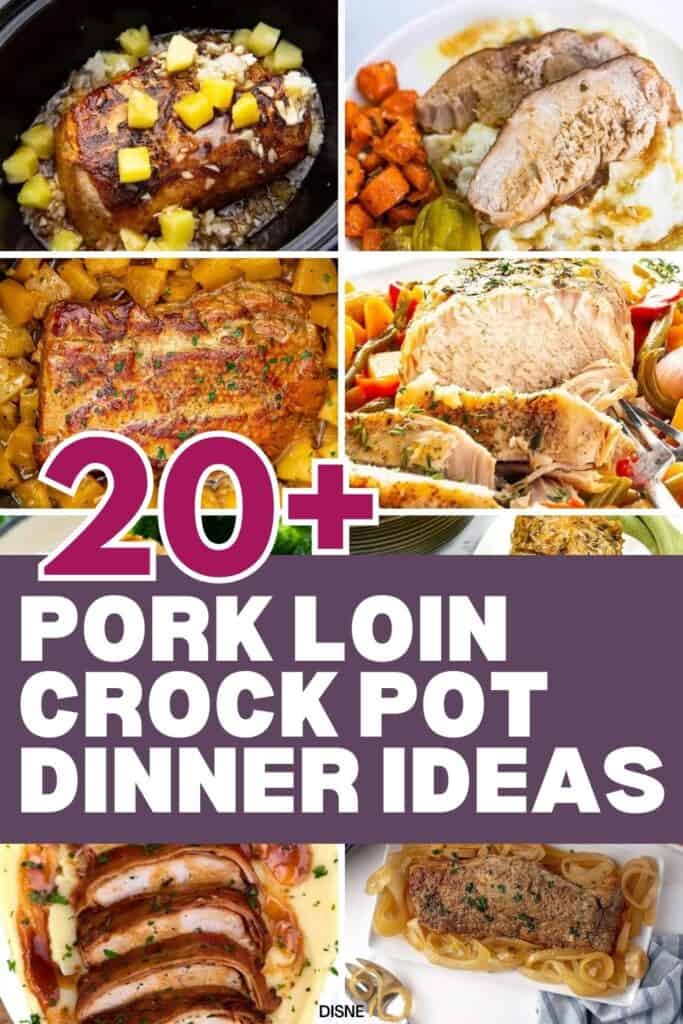 Round up image of simple pork loin crock pot recipes.