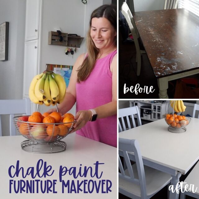 Today on YouTube, I have a bonus DIY video for you!.I edited 5 days of footage into a so satisfying 7 minute chalk paint furniture flip!.If you have a piece of furniture that you are considering giving a makeover, check out this tutorial and enjoy those before and after shots!.This table was in desperate need of a new look!.Head here to watch: https://youtu.be/AFw4Wld7h2o (linked in bio @makingfrugalfun )